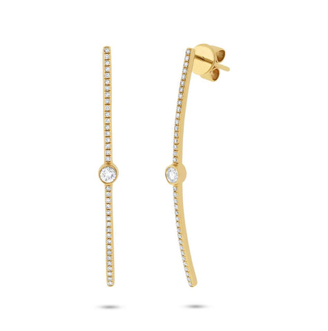 0.32 Ctw 14k Yellow Gold Diamond Earring