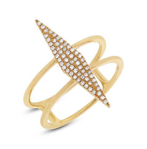 0.16 Ctw 14k Yellow Gold Diamond Womens Ring