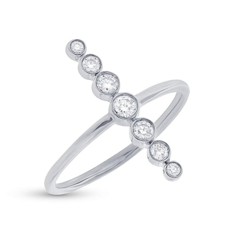 0.26 Ctw 14k White Gold Diamond Womens Ring