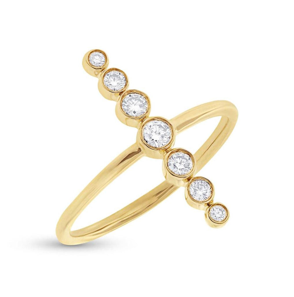 0.26 Ctw 14k Yellow Gold Diamond Womens Ring Size 5