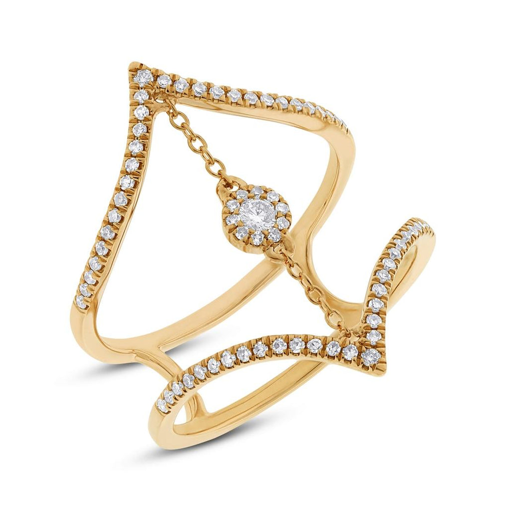 0.26 Ctw 14k Yellow Gold Diamond Womens Ring