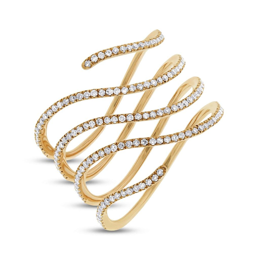 0.43 Ctw 14k Yellow Gold Diamond Womens Ring