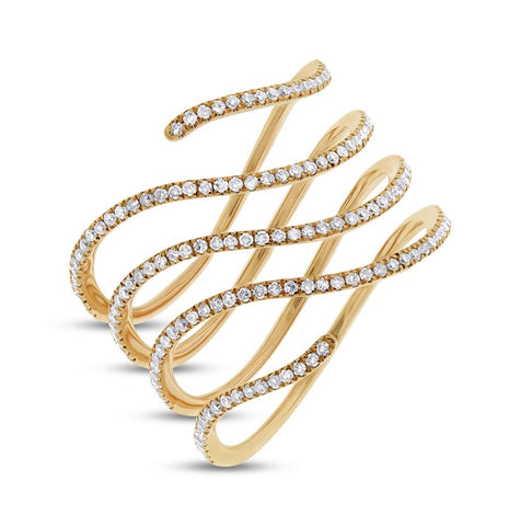 0.43 Ctw 14k Yellow Gold Diamond Womens Ring