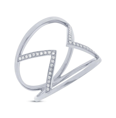 0.13 Ctw 14k White Gold Diamond Womens Ring