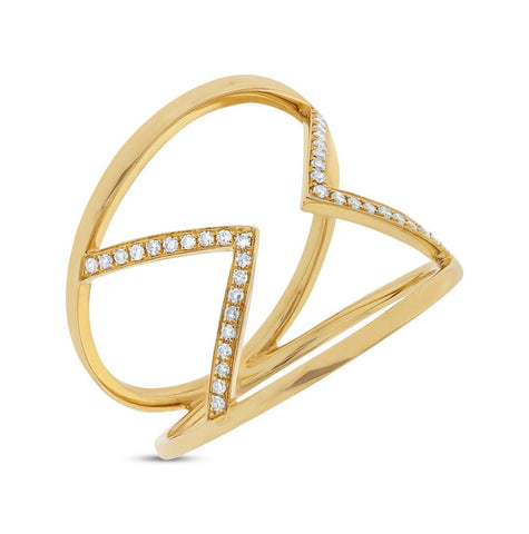 0.13 Ctw 14k Yellow Gold Diamond Womens Ring