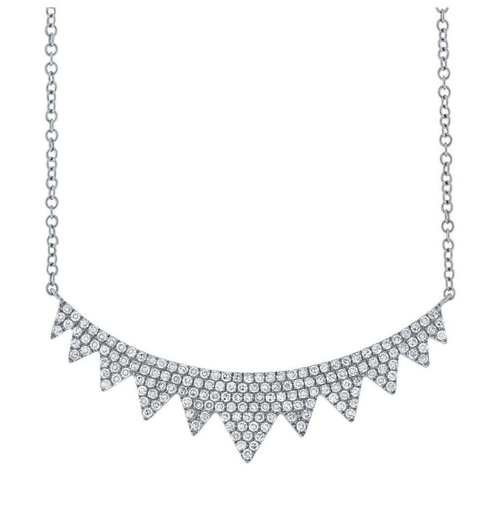 0.45 Ctw 14k White Gold Diamond Necklace