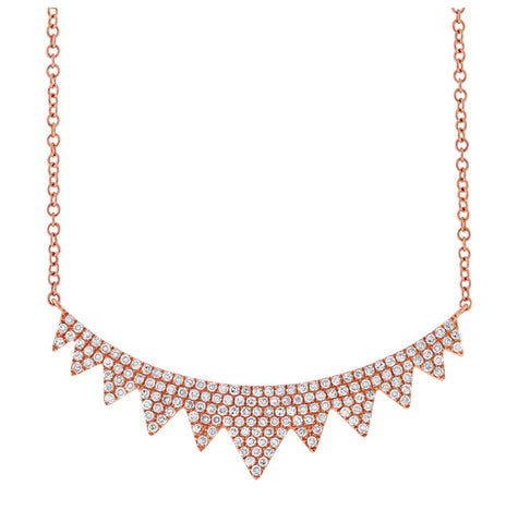 0.45 Ctw 14k Rose Gold Diamond Necklace