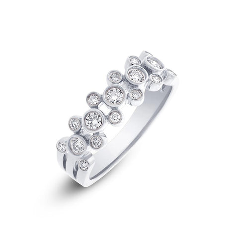 0.43 Ctw 14k White Gold Diamond Womens Ring