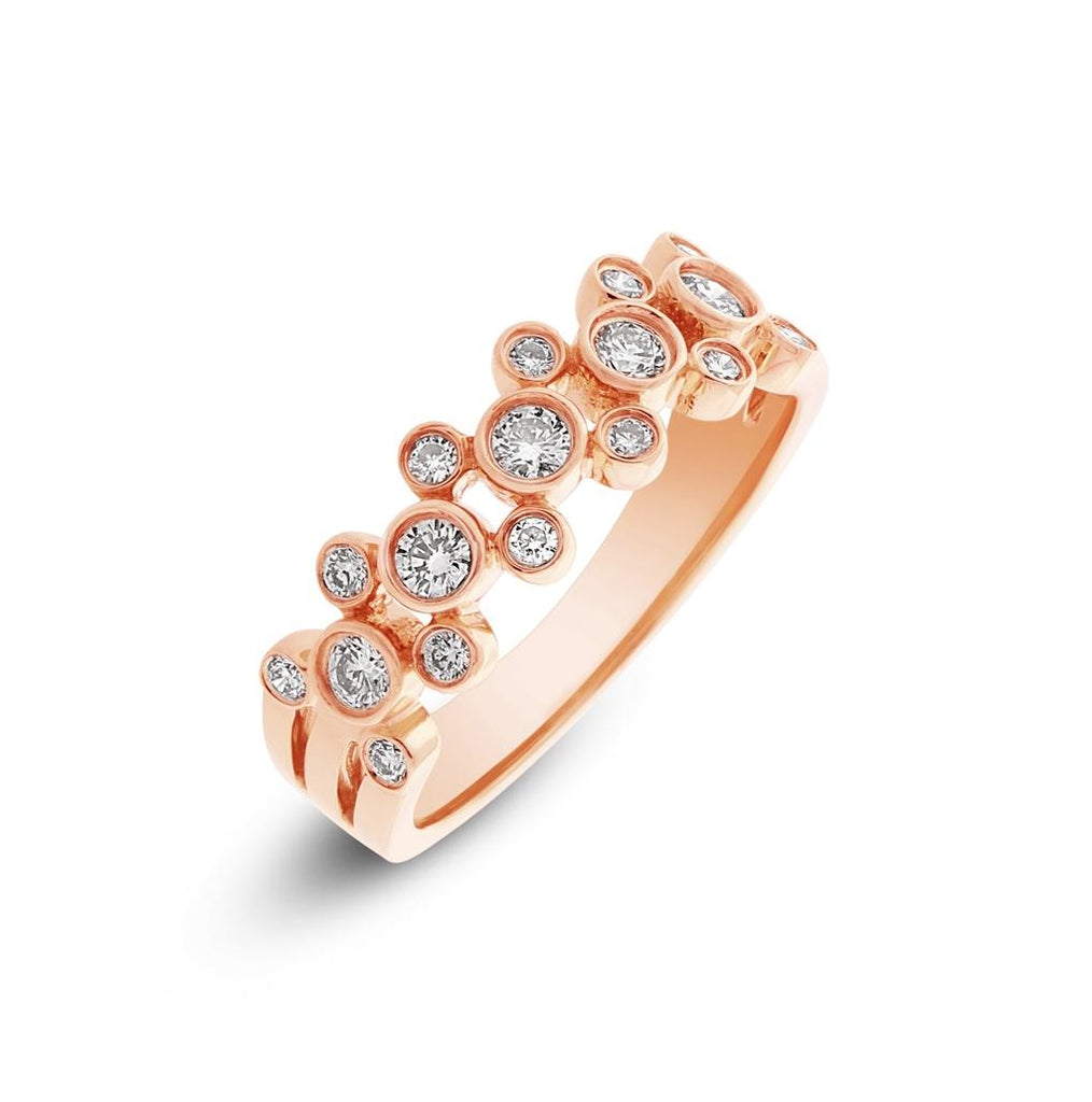 0.43 Ctw 14k Rose Gold Diamond Womens Ring