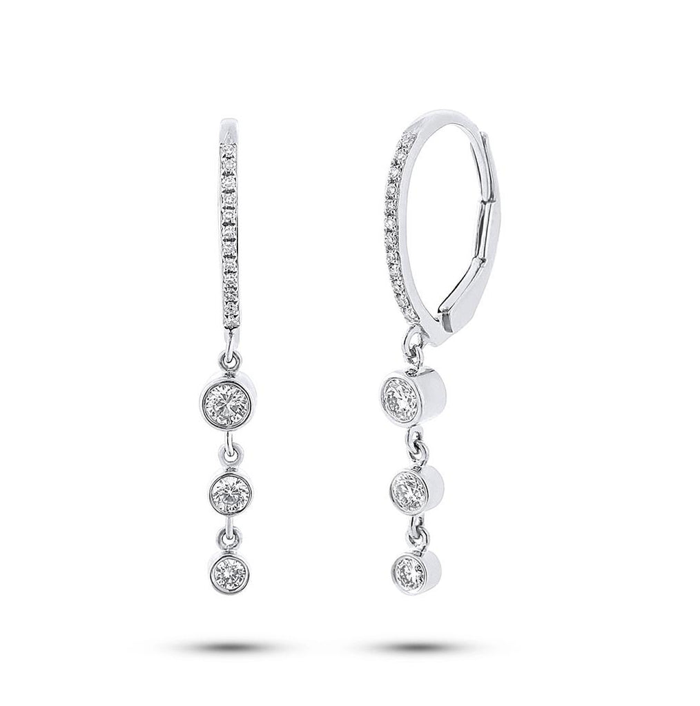 0.39 Ctw 14k White Gold Diamond Earring