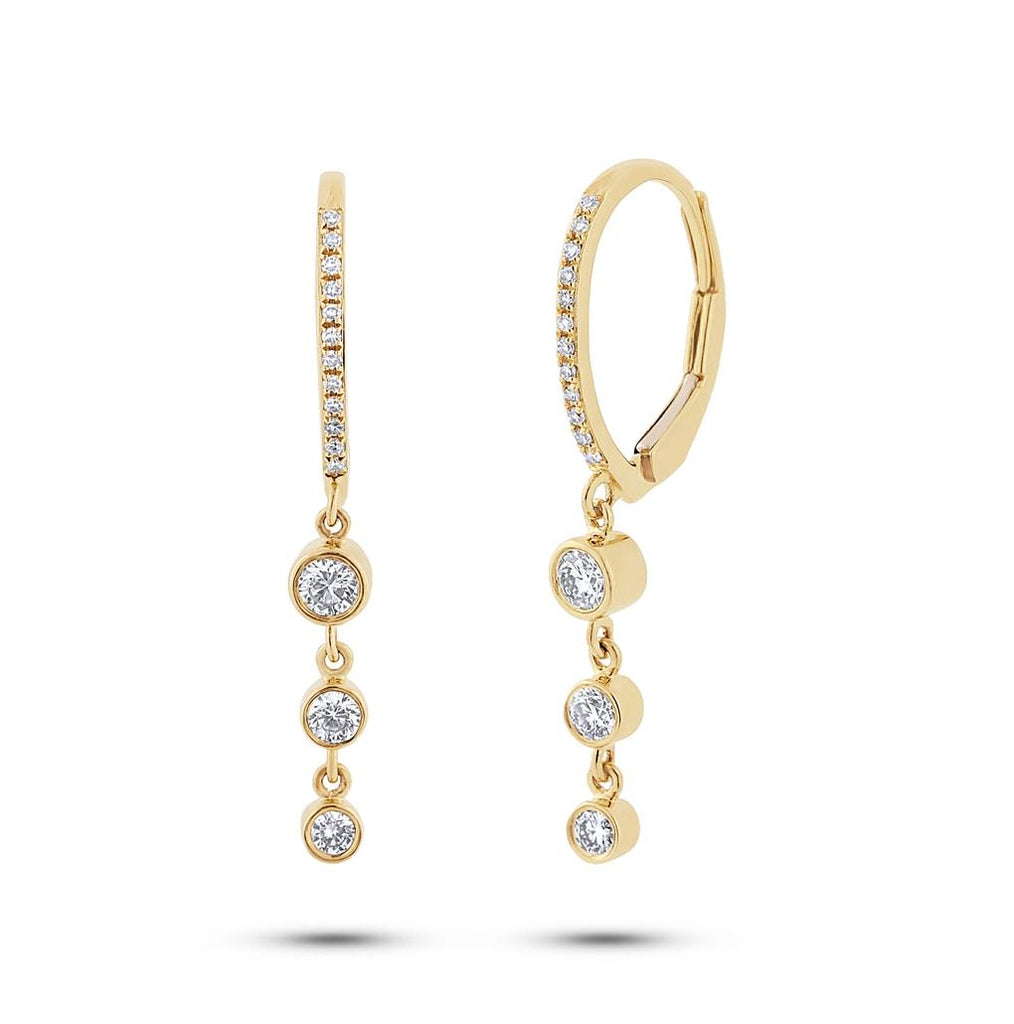 0.39 Ctw 14k Yellow Gold Diamond Earring