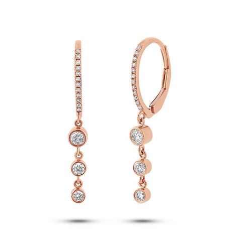 0.39 Ctw 14k Rose Gold Diamond Earring