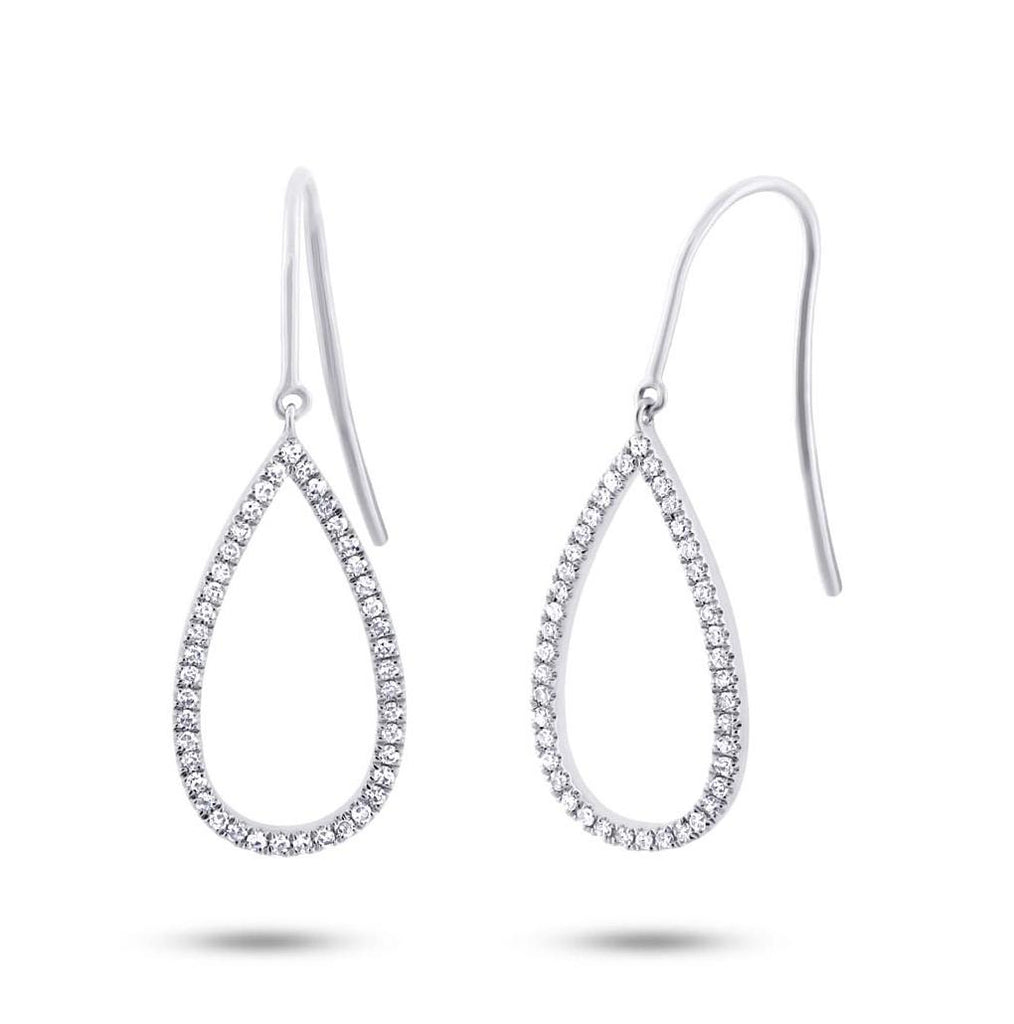 0.28 Ctw 14k White Gold Diamond Earring