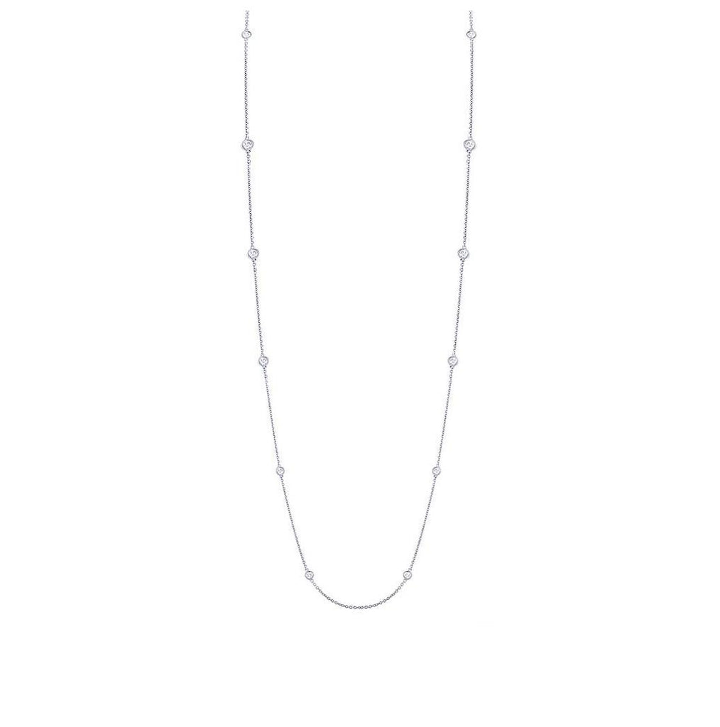 0.49 Ctw 14k White Gold 36" Diamonds By The Yard Chain