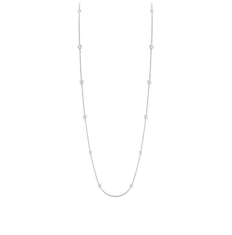 0.49 Ctw 14k White Gold 36" Diamonds By The Yard Chain