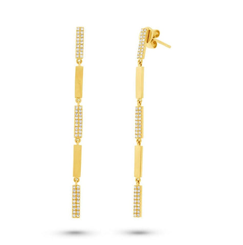 0.30 Ctw 14k Yellow Gold Diamond Earring