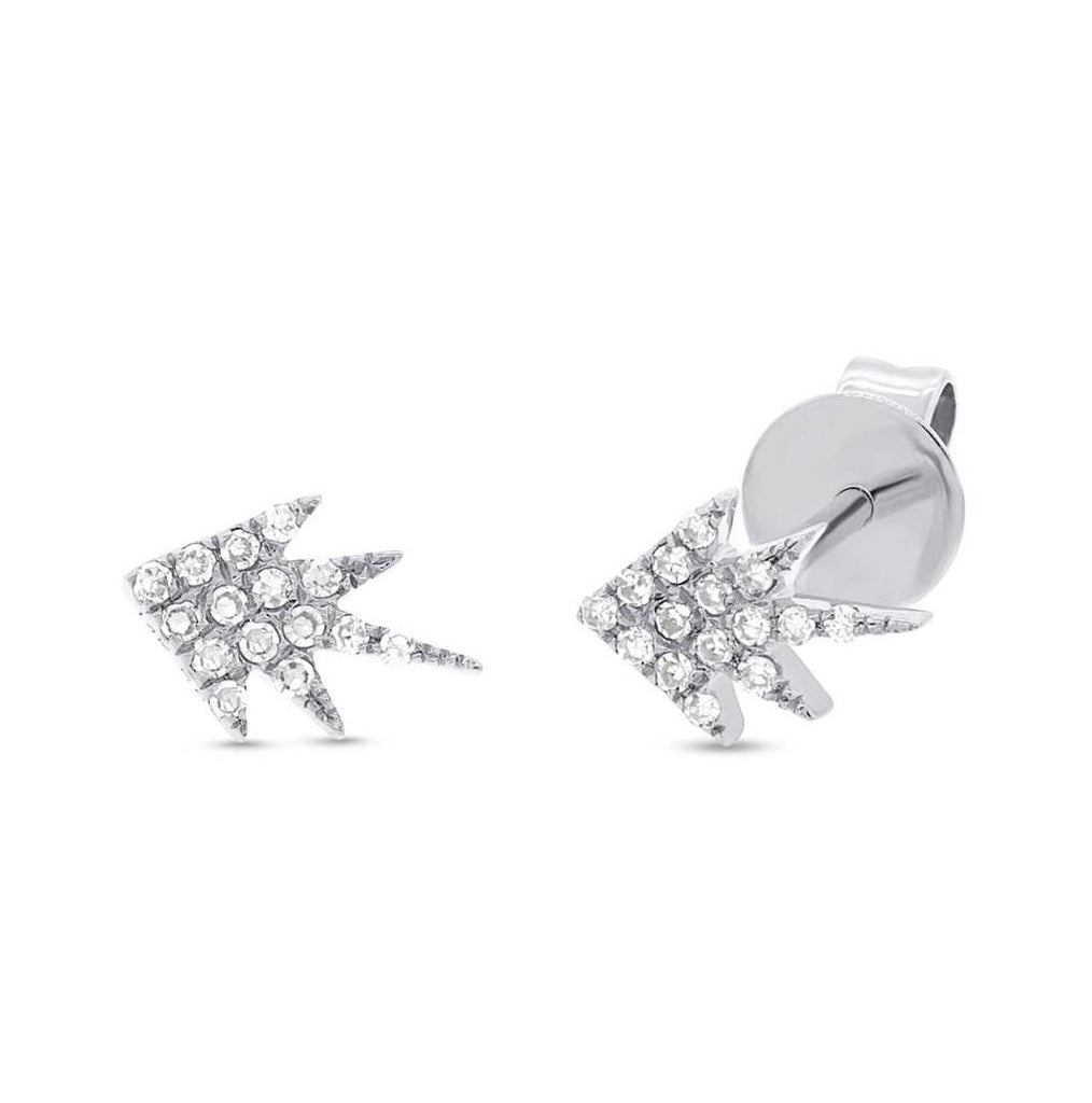 0.08 Ctw 14k White Gold Diamond Stud Earring