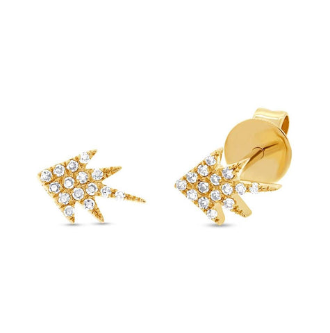 0.08 Ctw 14k Yellow Gold Diamond Stud Earring