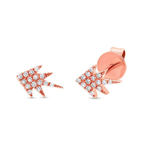 0.08 Ctw 14k Rose Gold Diamond Stud Earring