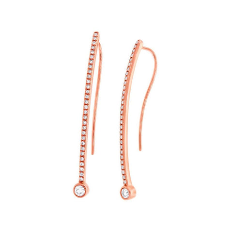 0.29 Ctw 14k Rose Gold Diamond Earring