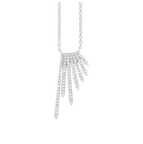 0.27 Ctw 14k White Gold Diamond Necklace