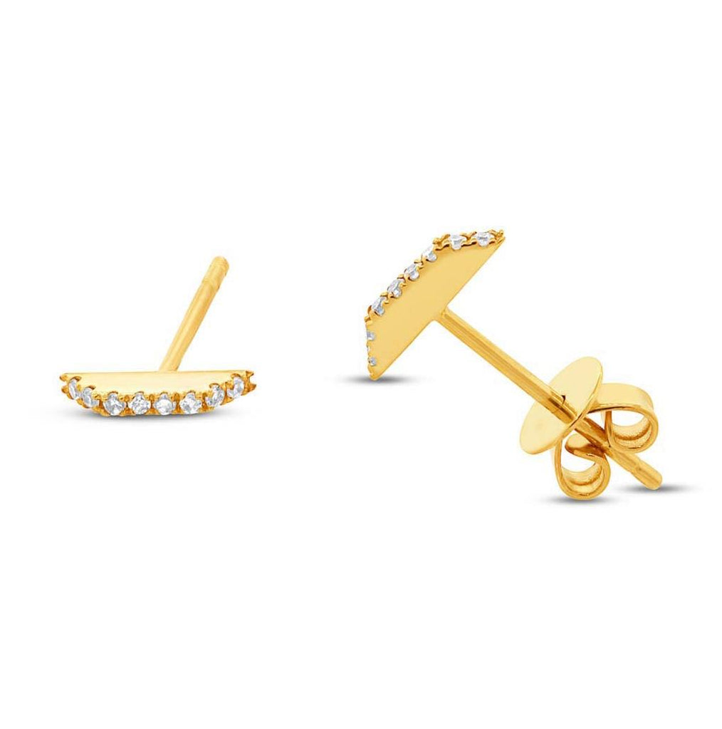 0.06 Ctw 14k Yellow Gold Diamond Earring