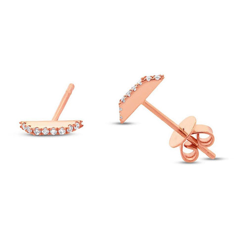 0.06 Ctw 14k Rose Gold Diamond Earring