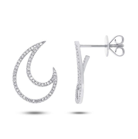 0.27 Ctw 14k White Gold Diamond Earring