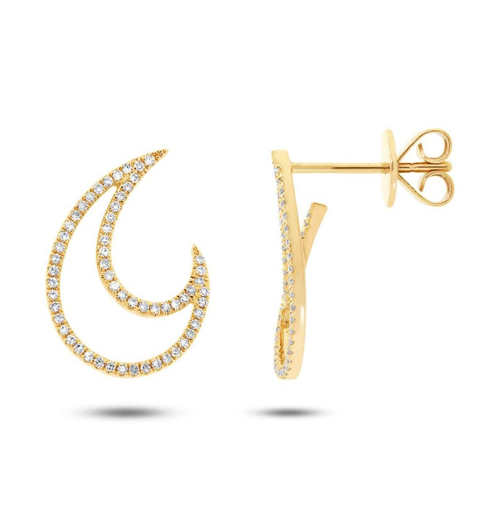 0.27 Ctw 14k Yellow Gold Diamond Earring