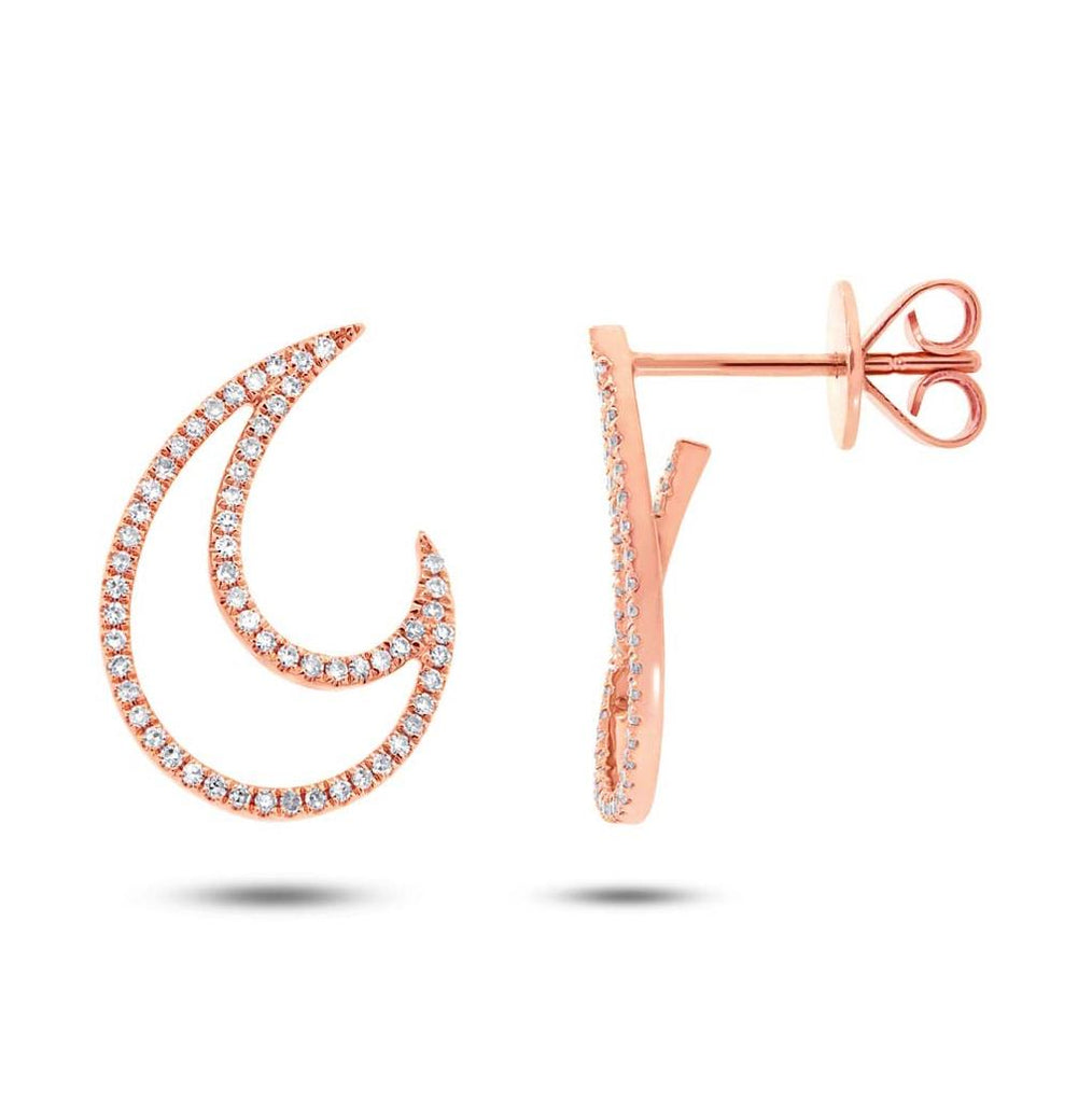 0.27 Ctw 14k Rose Gold Diamond Earring