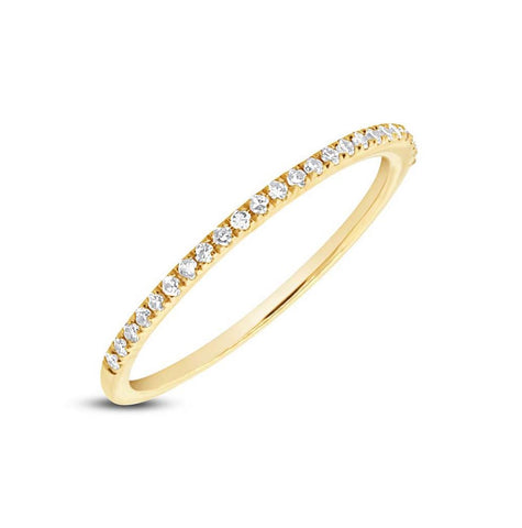 0.07 Ctw 14k Yellow Gold Diamond Womens Band Size 2.5