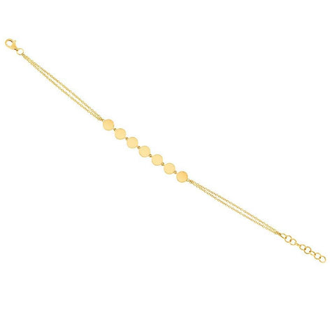 14k Yellow Gold Circle Bracelet