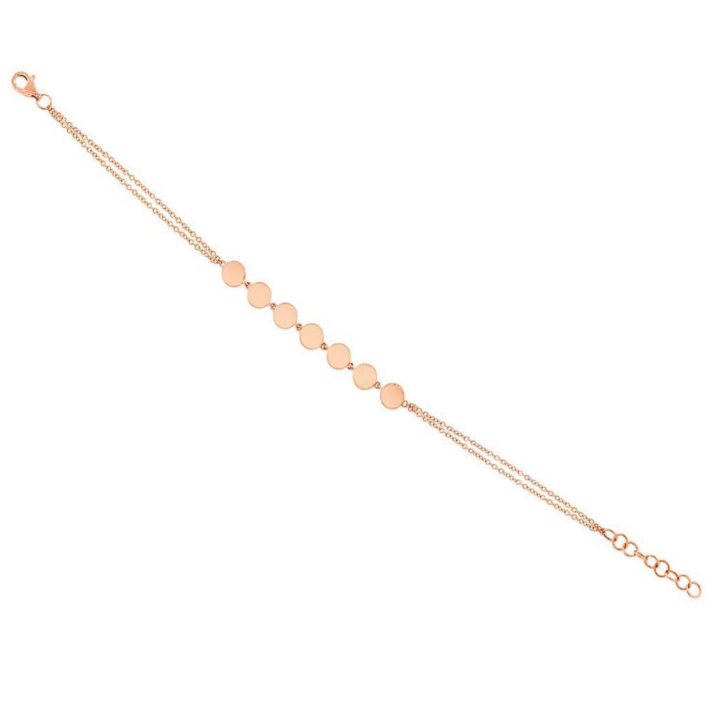 14k Rose Gold Circle Bracelet