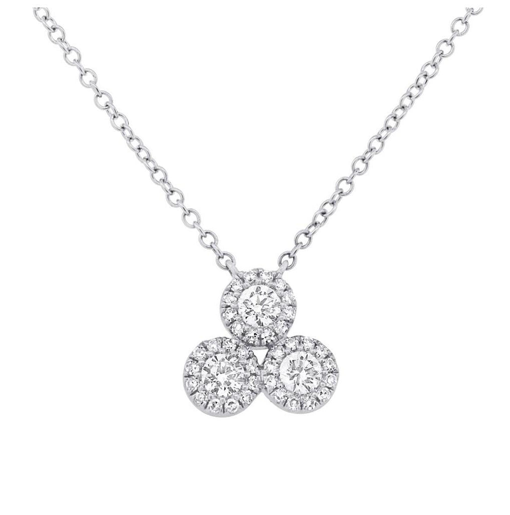 0.23 Ctw 14k White Gold Diamond Necklace