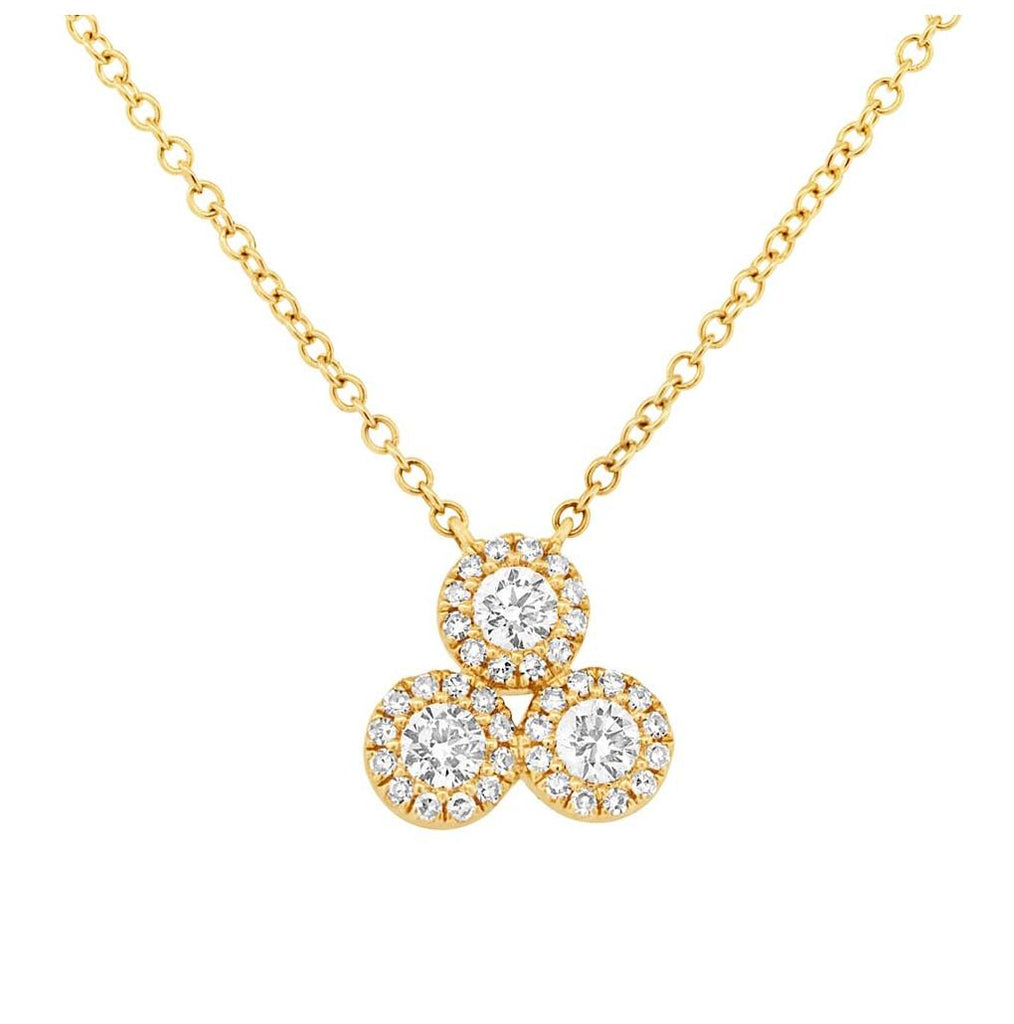 0.23 Ctw 14k Yellow Gold Diamond Necklace