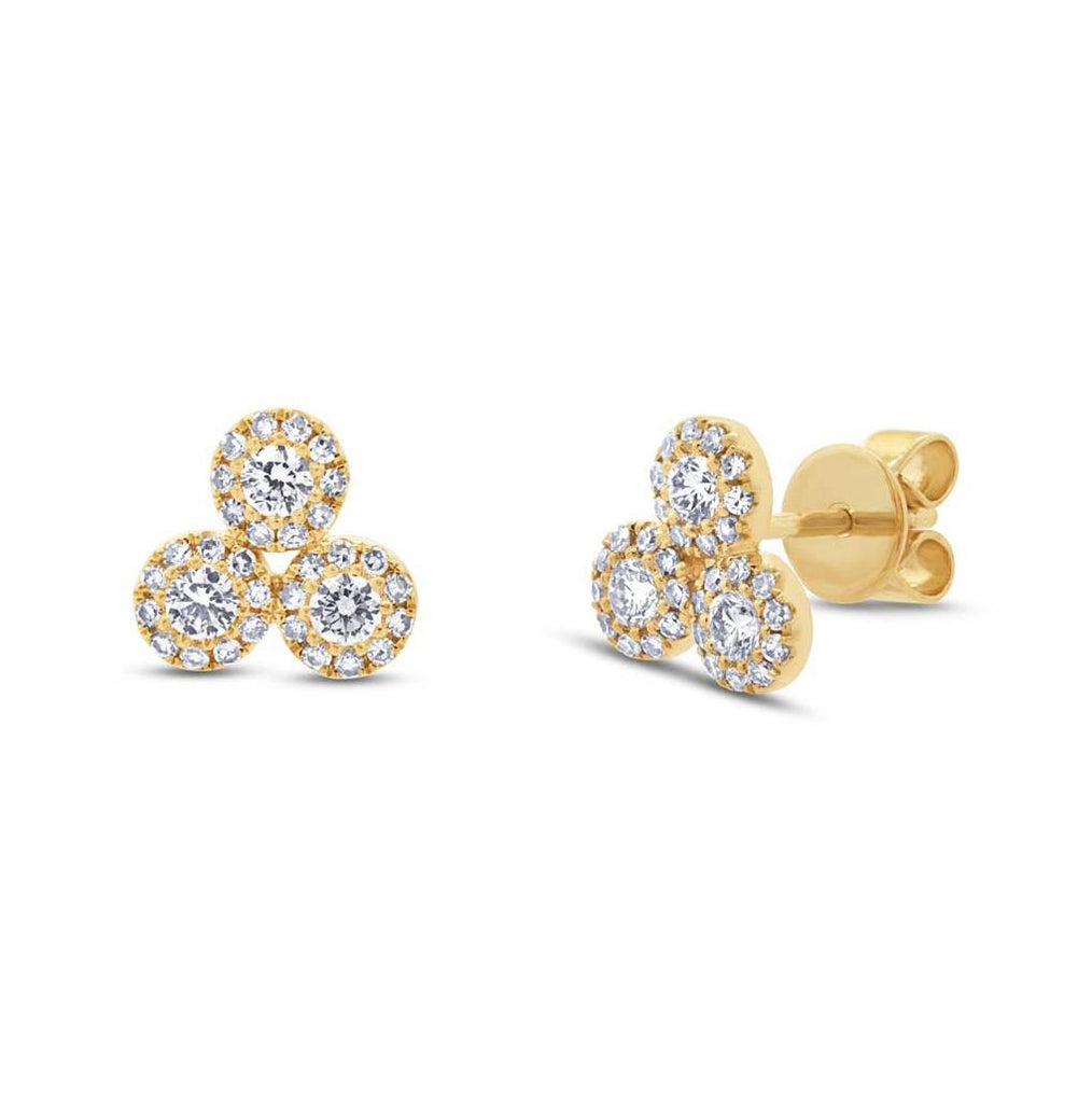 0.46 Ctw 14k Yellow Gold Diamond Earring