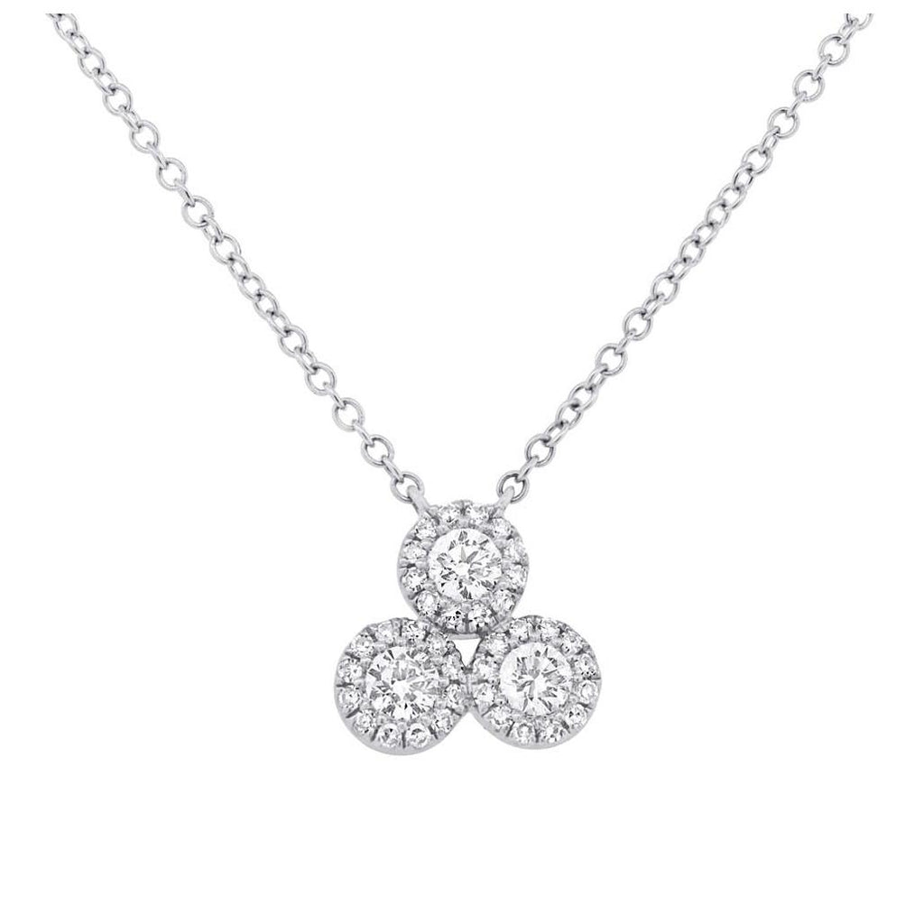 0.34 Ctw 14k White Gold Diamond Necklace