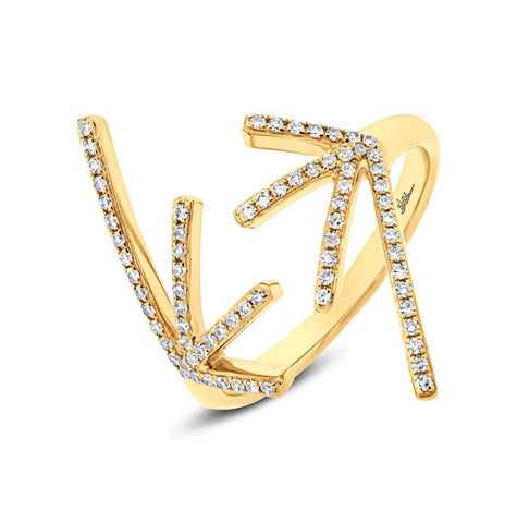 0.23 Ctw 14k Yellow Gold Diamond Womens Ring