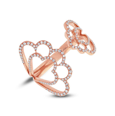 0.31 Ctw 14k Rose Gold Diamond Womens Ring