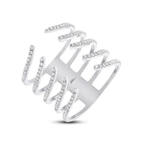 0.36 Ctw 14k White Gold Diamond Womens Ring