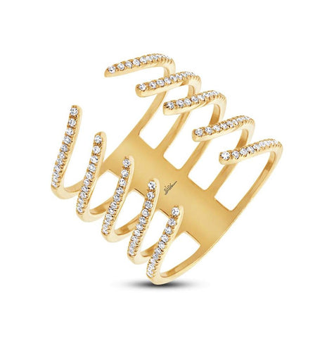 0.36 Ctw 14k Yellow Gold Diamond Womens Ring