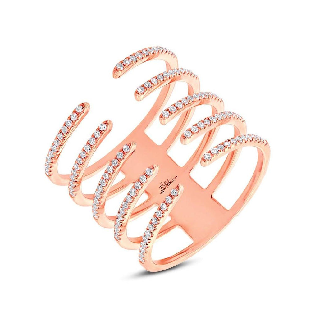 0.39 Ctw 14k Rose Gold Diamond Womens Ring