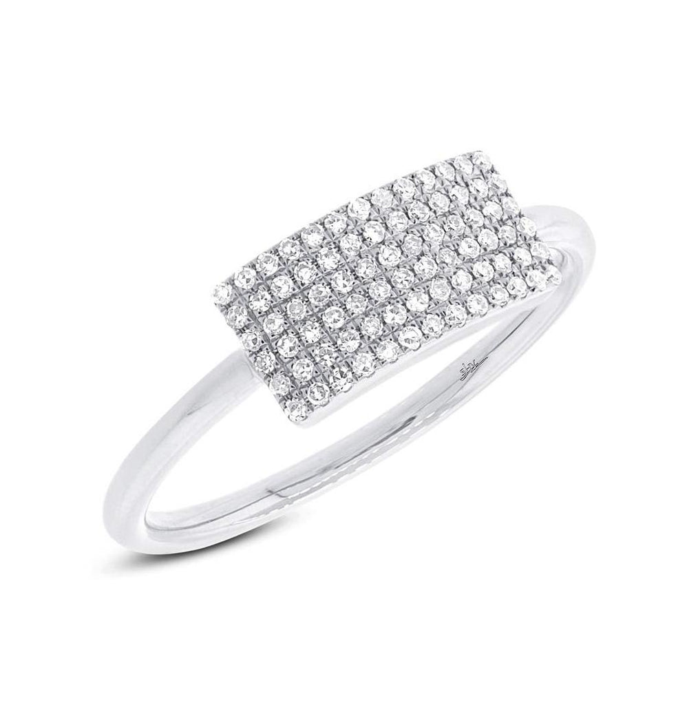 0.21 Ctw 14k White Gold Diamond Womens Ring Size 9.5