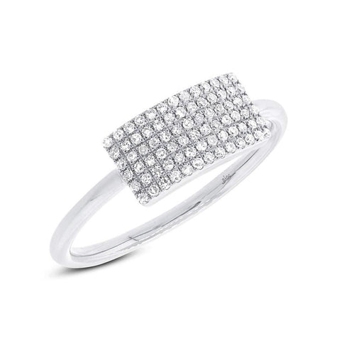 0.21 Ctw 14k White Gold Diamond Womens Ring Size 9.5