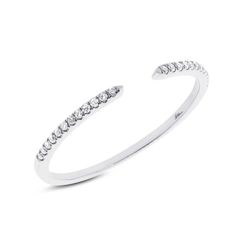 0.07 Ctw 14k White Gold Diamond Womens Ring Size 4.5