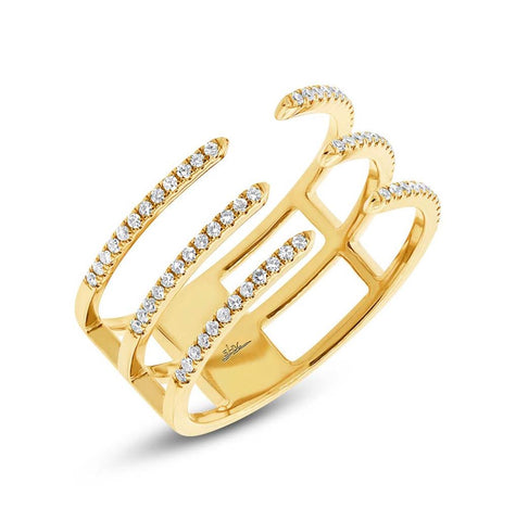 0.22 Ctw 14k Yellow Gold Diamond Womens Ring