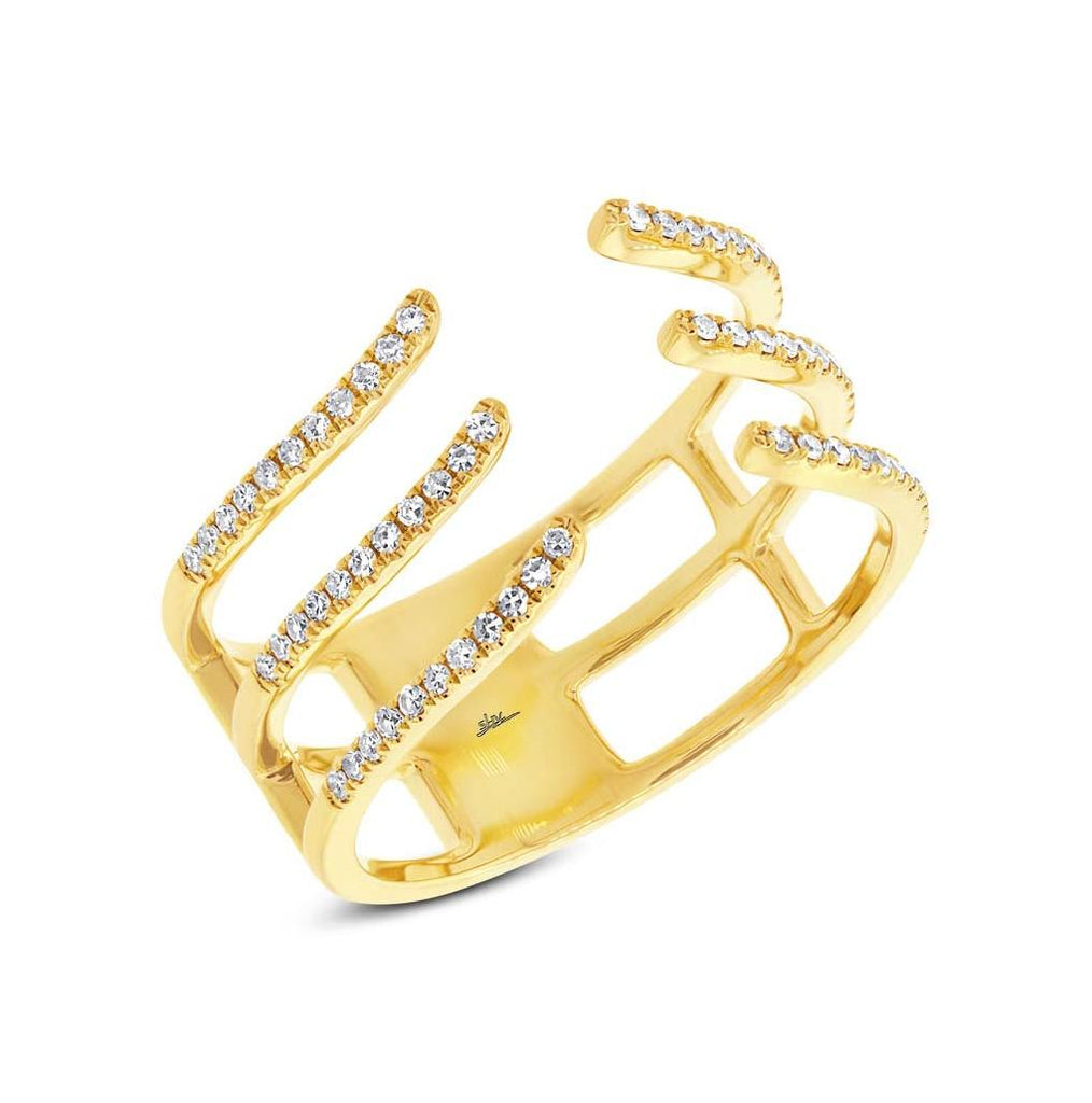 0.20 Ctw 14k Yellow Gold Diamond Womens Ring