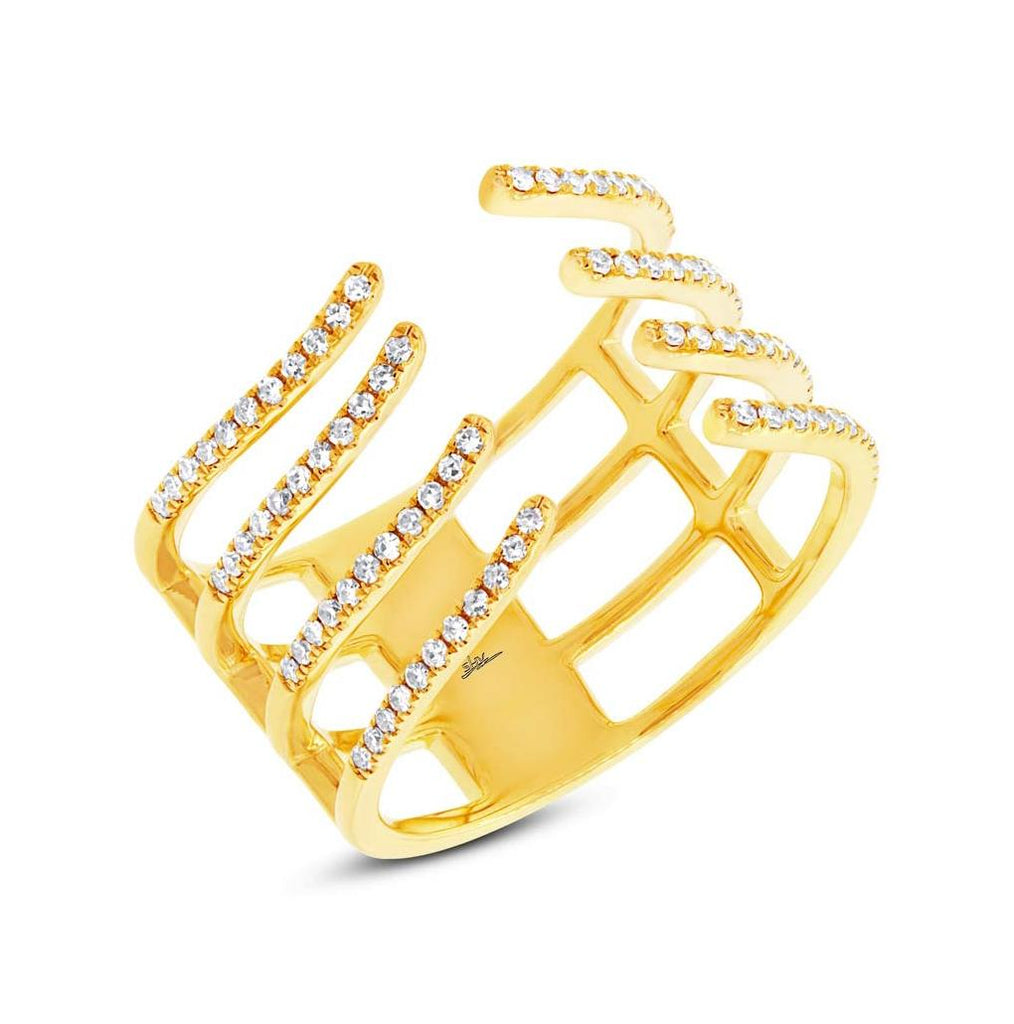 0.27 Ctw 14k Yellow Gold Diamond Womens Ring