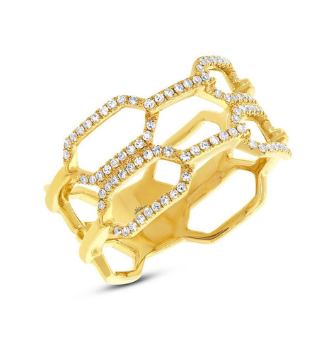 0.26 Ctw 14k Yellow Gold Diamond Womens Ring