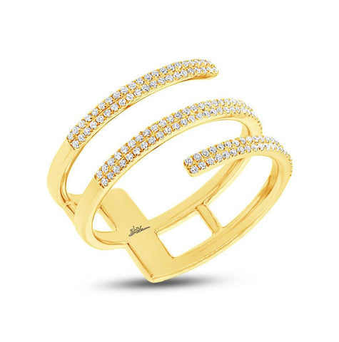 0.30 Ctw 14k Yellow Gold Diamond Womens Ring Size 5